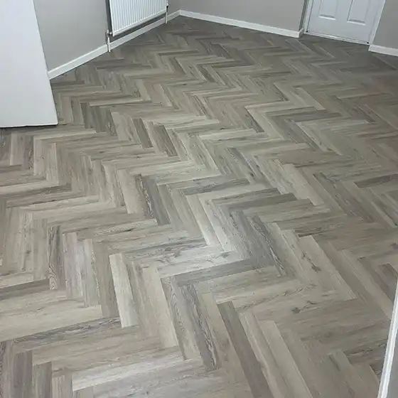Herringbone LVT Installation In West Bridgford
